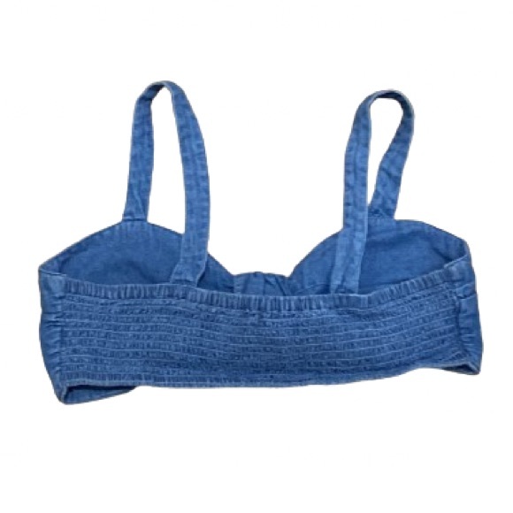 American‎ Eagle Jean Bra Crop Top M - Picture 2 of 3